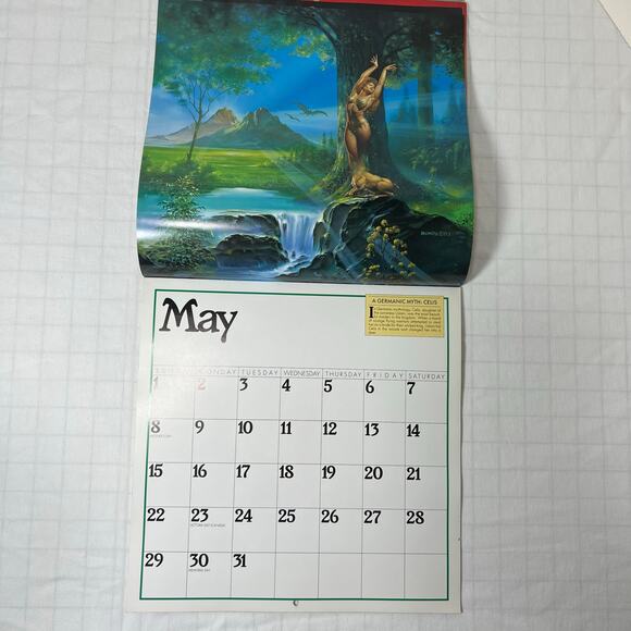 Vintage 1994 Boris Vallejo Mythology Calendar Unused same dates again in 2033 - Picture 9 of 16